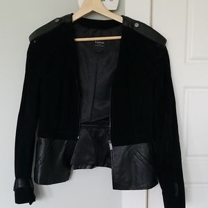 Suede/Leather Faux Jacket
